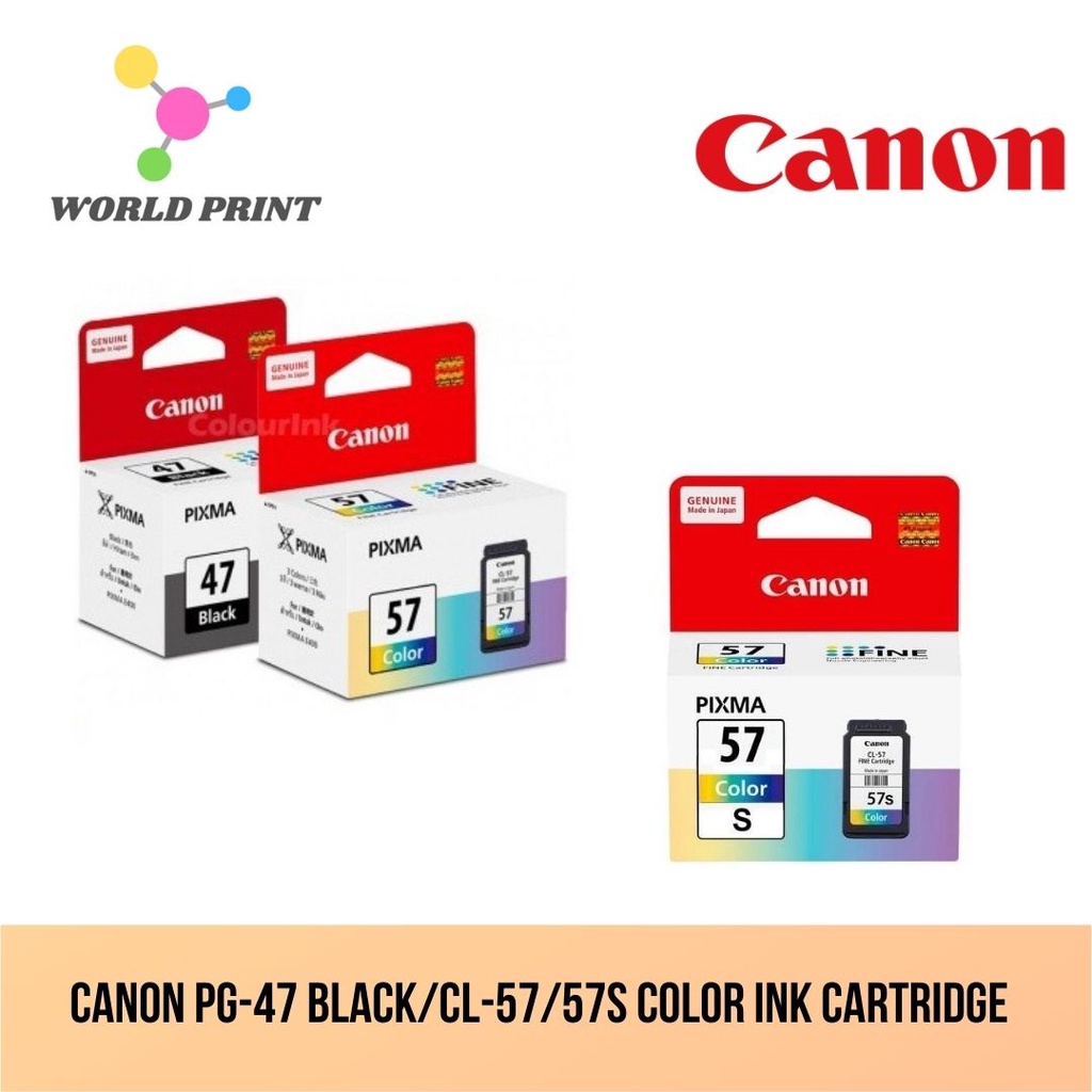 Canon PG-47 Black/CL-57/57S Color Ink Cartridge | Shopee Malaysia