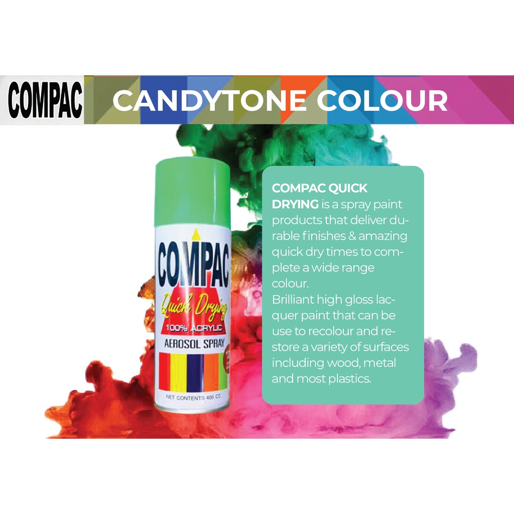Compac Quick Drying Spray Paint (Candytone Color) | Shopee Malaysia
