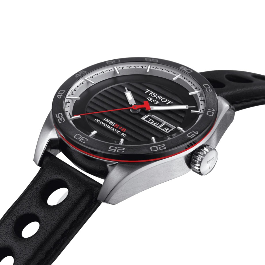 TISSOT T100.430.16.051.00 T1004301605100 Men s PRS516 Powermatic 80 42mm Leather Strap Black Original Shopee Malaysia