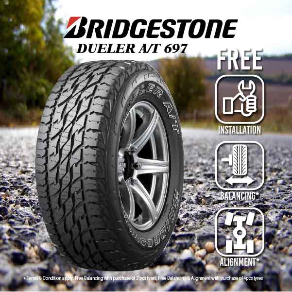 255/70R15; 265/70R15; 265/70R16; 31X10.50R15; 265/65R17 DUELER AT697  BRIDGESTONE | Shopee Malaysia