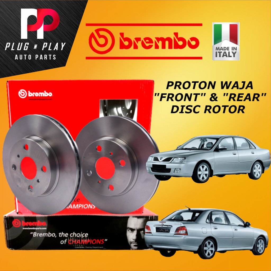 BREMBO DISC ROTOR & BRAKE PAD PROTON WAJA FRONT & REAR 100 ORIGINAL Shopee Malaysia