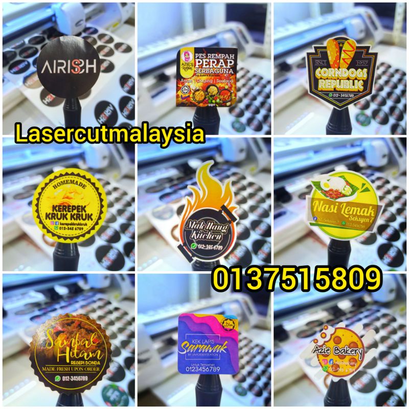 Custom sticker label produk by lasercutmalaysia (Ayub & co) | Shopee ...