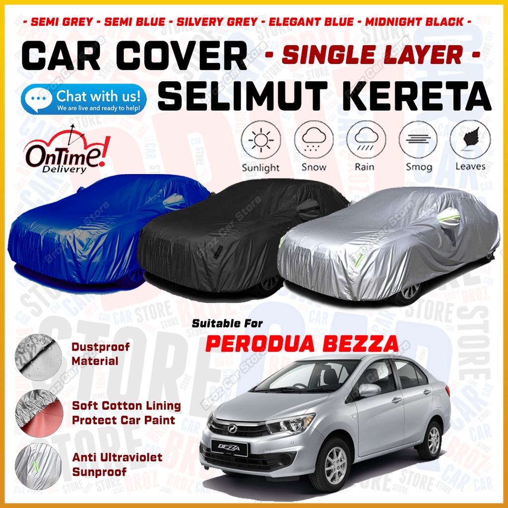 🚗 For Perodua Bezza Yama Car Cover Selimut Kereta Car All Sizes Dustproof  UV Protection Penutup Kereta