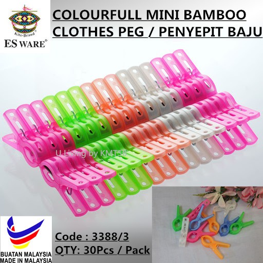 Multicolour Clothes pegs, Pack of 100