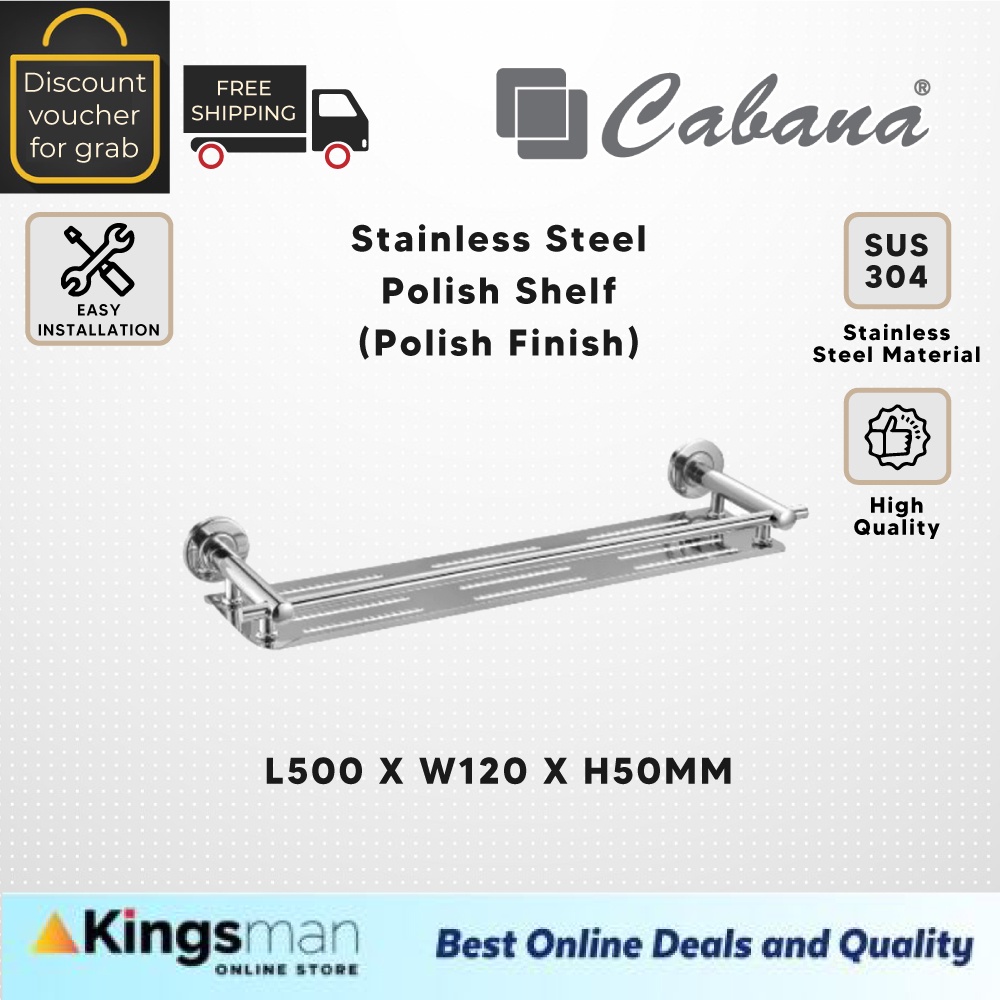 [Kingsman] Cabana Bathroom Shelf Stainless Steel 304 Toilet Rack Bilik ...