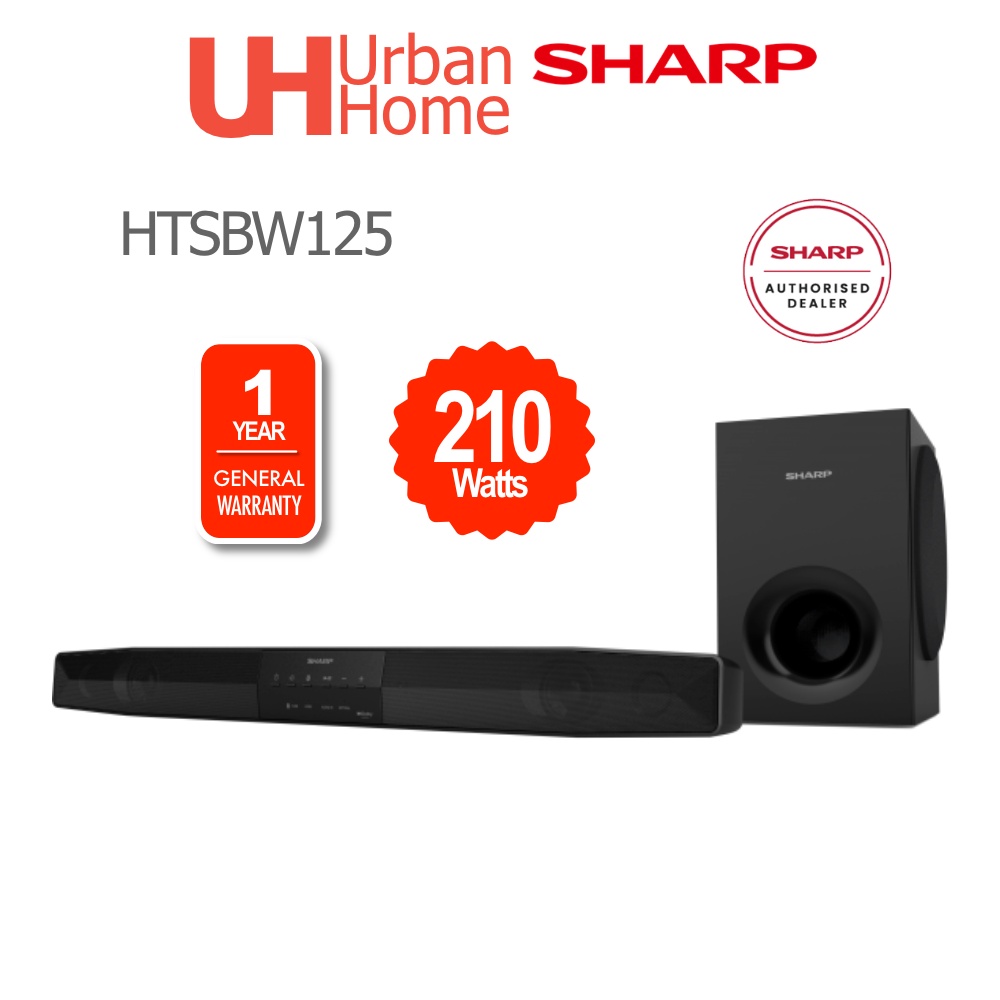 Sharp 2.1ch Sound Bar with Wireless Subwoofer