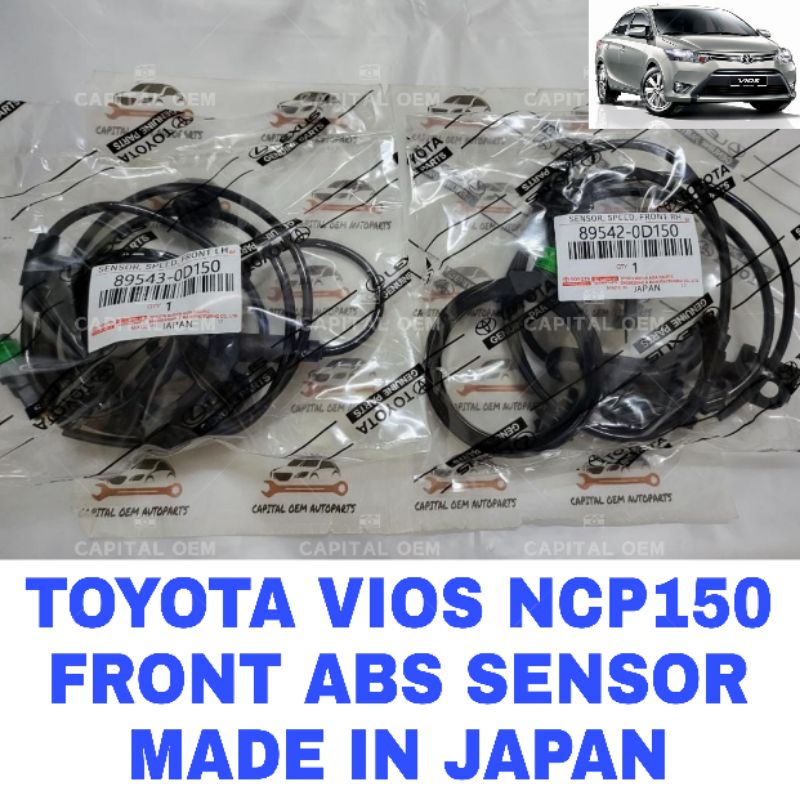 TOYOTA VIOS NCP150 NSP151 ABS SENSOR (FRONT/LH 89543-0D150) (FRONT/RH ...