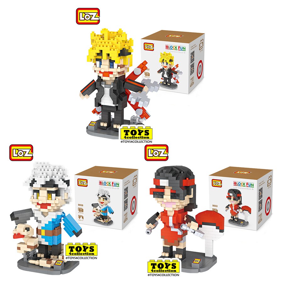 LOZ Naruto Boruto Sarada Mitsuki Diamond Bricks Micro Blocks | Shopee ...