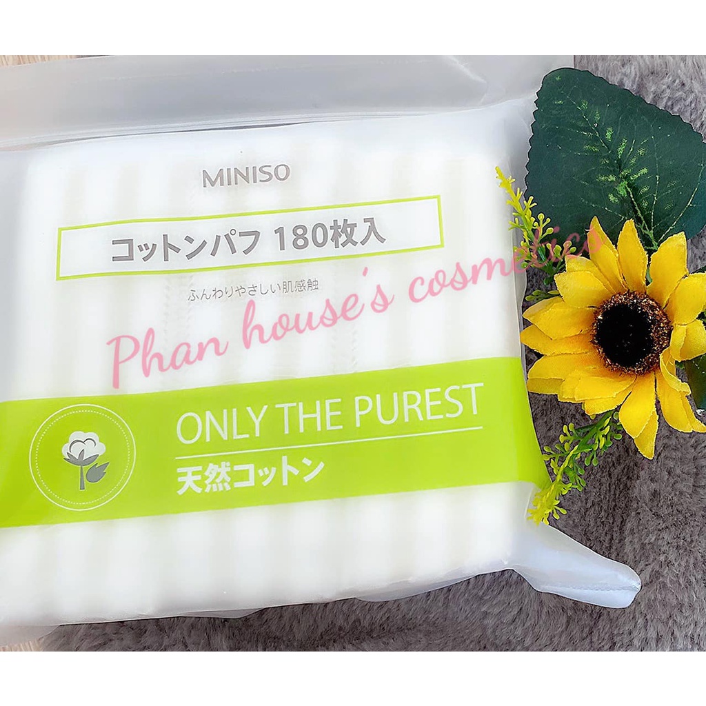 Miniso cotton makeup remover 180 pieces of Japan Shopee Malaysia