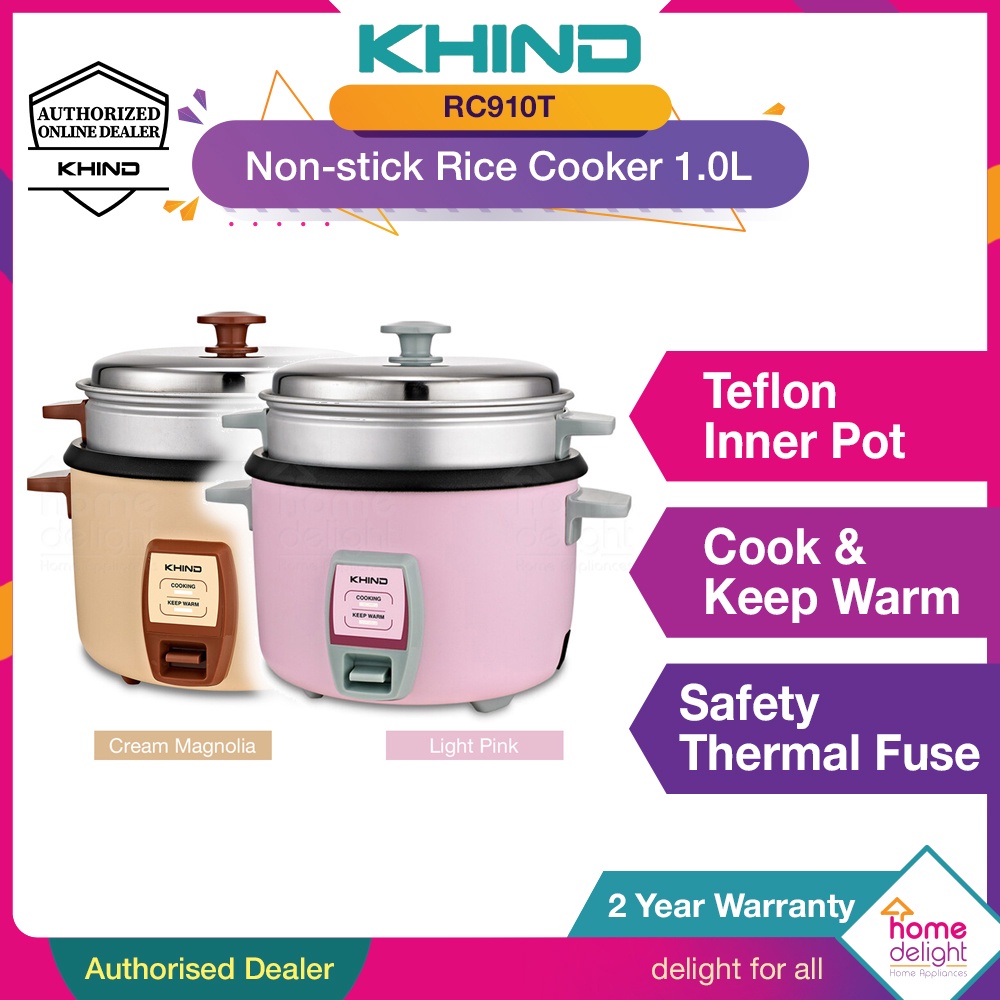 Khind Periuk Nasi 1.0L | Khind Rice Cooker 1.0L RC910 / RC910T | Shopee ...