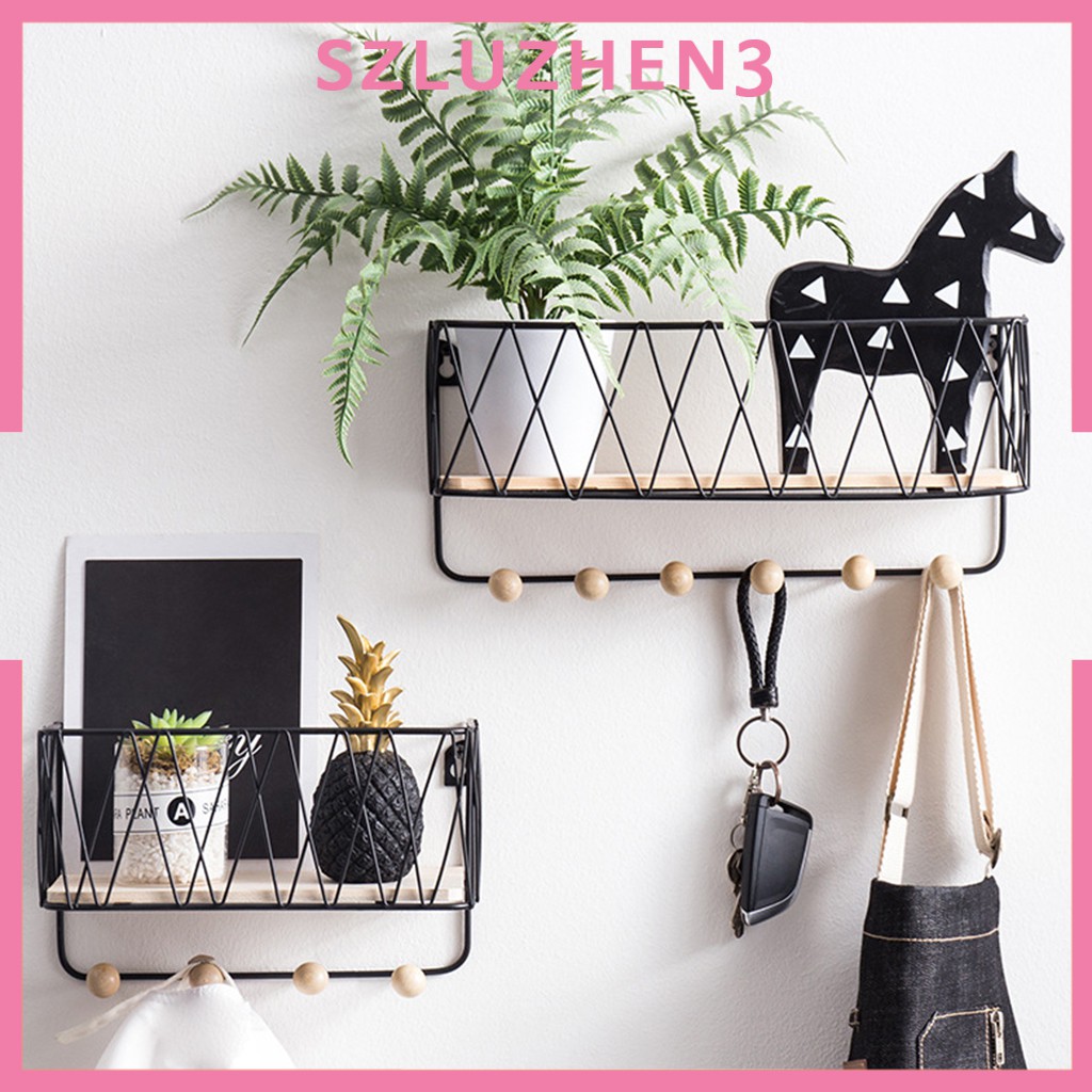 Wall Hanging Key Holder Mail Rack Coat Mail Organizer Basket | Shopee ...