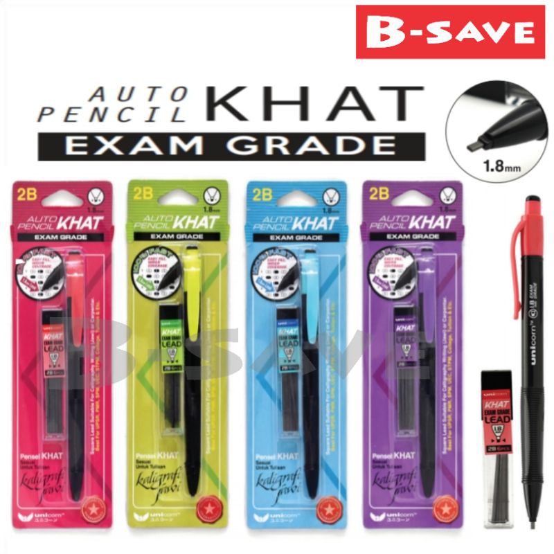 Unicorn Pencil Khat 1.8mm + Lead Set Pensel Jawi UPK100EG/23BC Shopee Malaysia