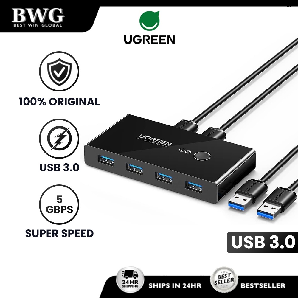Ugreen 4 Port USB 3.0 5Gbps High-Speed Switch Selector