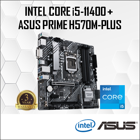 ASUS Prime H570M-Plus H570 LGA1200 MOTHERBOARD + Intel 11TH GEN CORE  PENTIIUM / I3 / I5 / I7 / I9 CPU COMBO PROMO | Shopee Malaysia