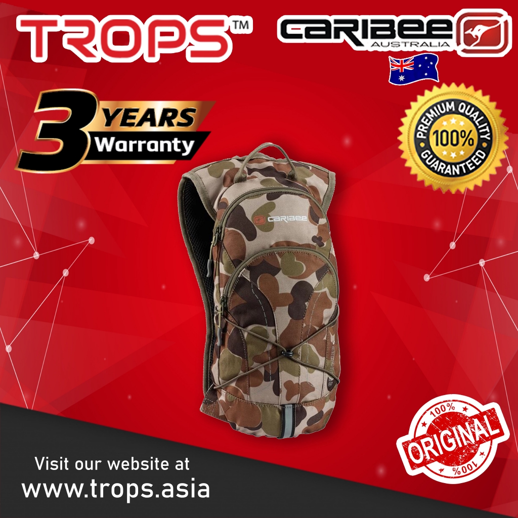 Australia Imported 3 Years Warranty CARIBEE Quencher 2L Hydration Pack School Bag Camping Bag Travel Hiking