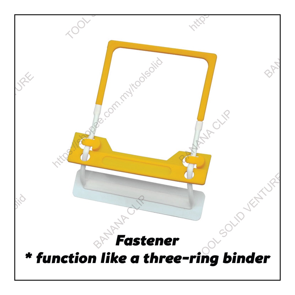 plastic ring file with fastener