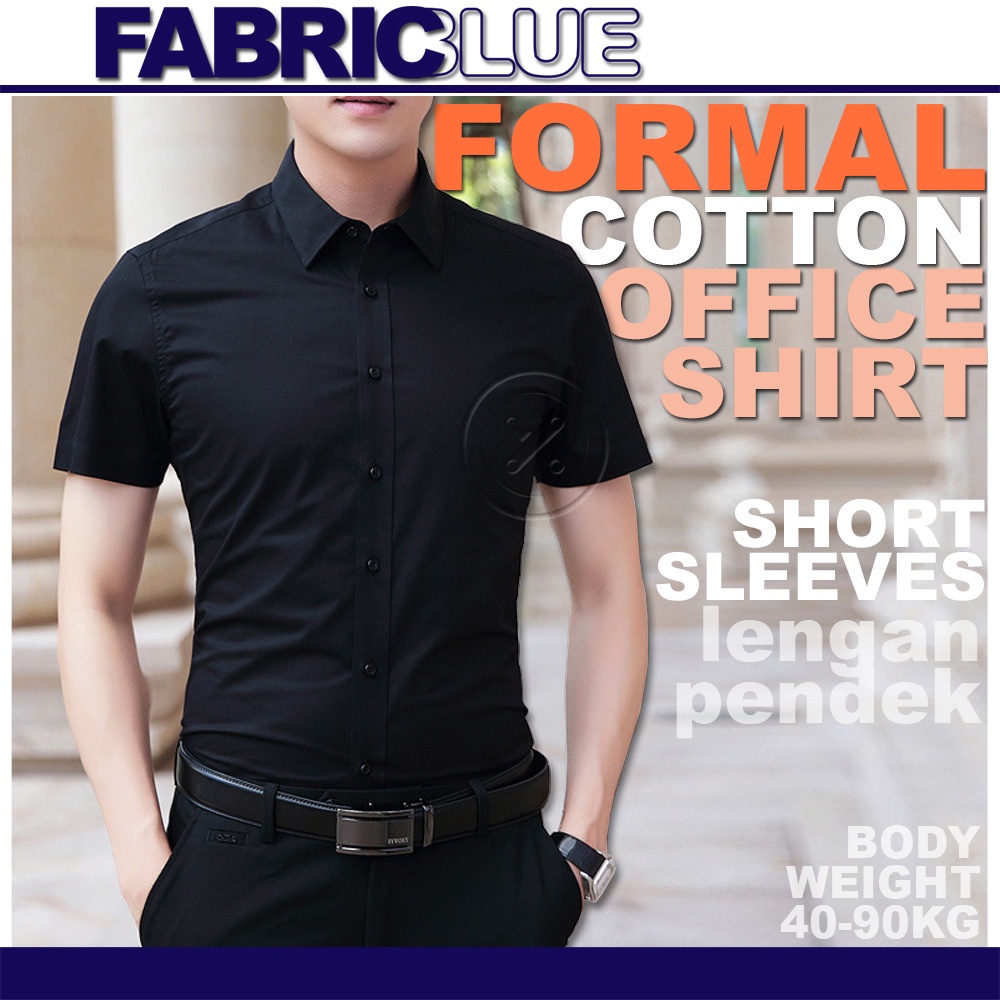 Men Shirt Formal Office [40-90kg] Short Sleeve | Kemeja Lelaki | Shopee ...