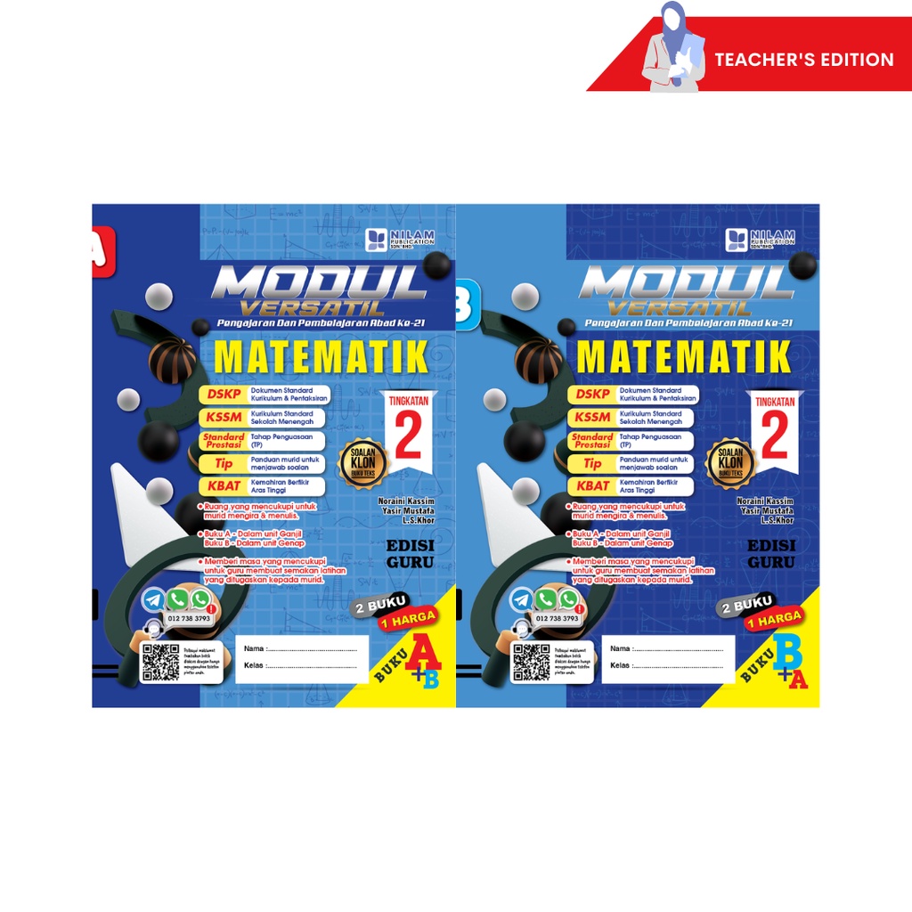 VERSATIL *EDISI GURU* Matematik Tingkatan 2 (2022) | Shopee Malaysia