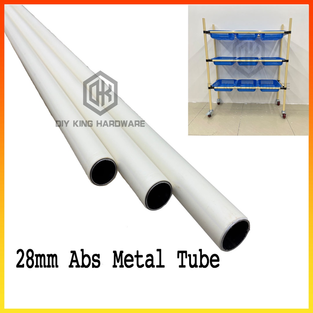 DIY King 28mm Ivory Abs Metal Pipe Tube Racking Rack Besi Storage ...