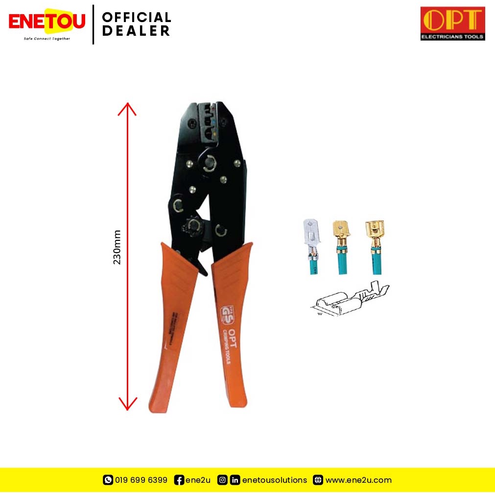 OPT LY-03B NON-INSULATED RECEPTACLE & TAB TERMINAL 20-10 AWG | Shopee ...