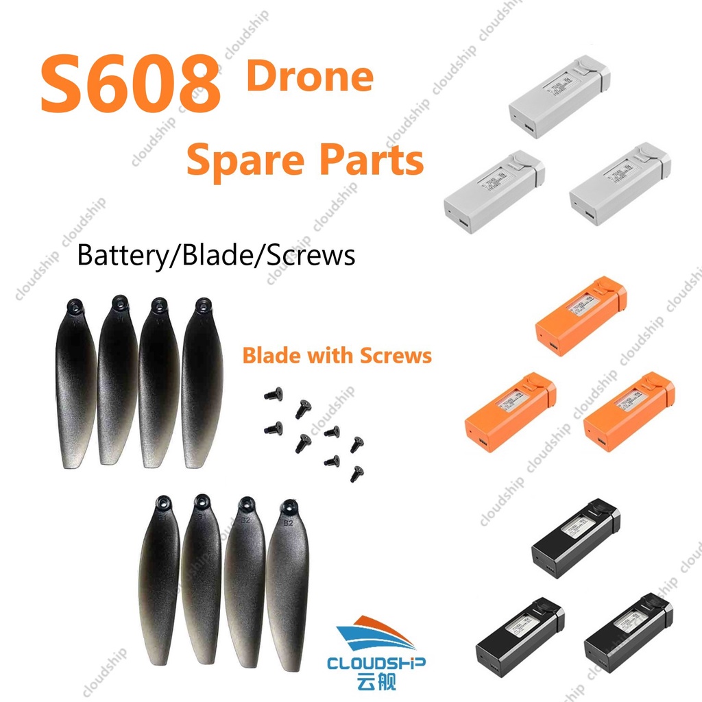 S608 Pro Drone Blade Battery Spare Parts Backup Accessories S608 Pro 7.4V 3000mAh Battery