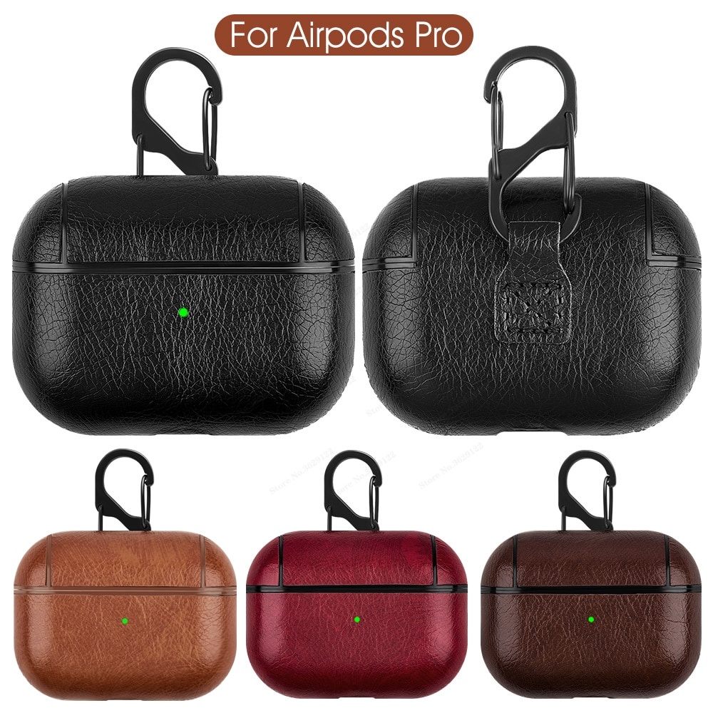 PU Leather Case Airpods Pro Luxury Protective Case | Shopee Malaysia