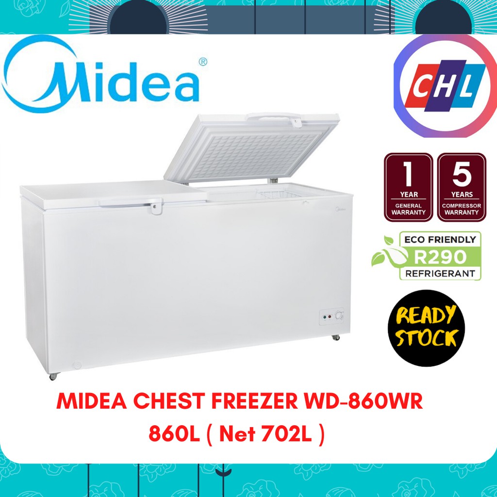 MIDEA WD-860WR CHEST FREEZER (Gross 860L/Net 702L ) - MIDEA WARRANTY ...