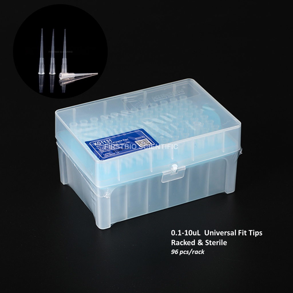 KIRGEN Universal Fit Tips Non-filtered 0.1-10uL Clear Pipette Tips ...