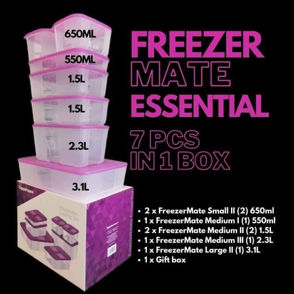 Tupperware Square Round Rectangle Freezer Set Freeze It Plus Snowflakes New