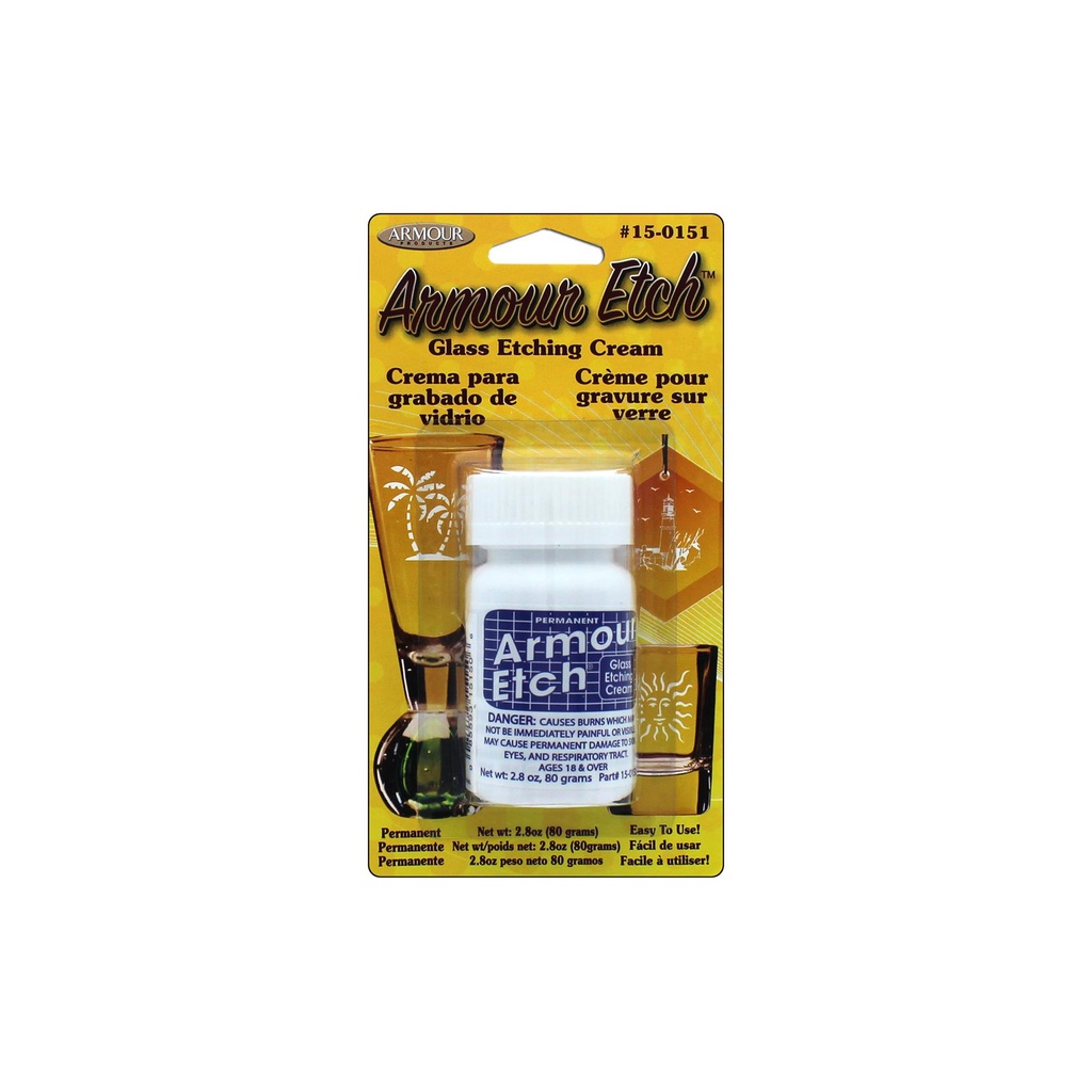 Armour Etch Glass Etching Cream 3oz (counterfeit Armour Etch that is ...