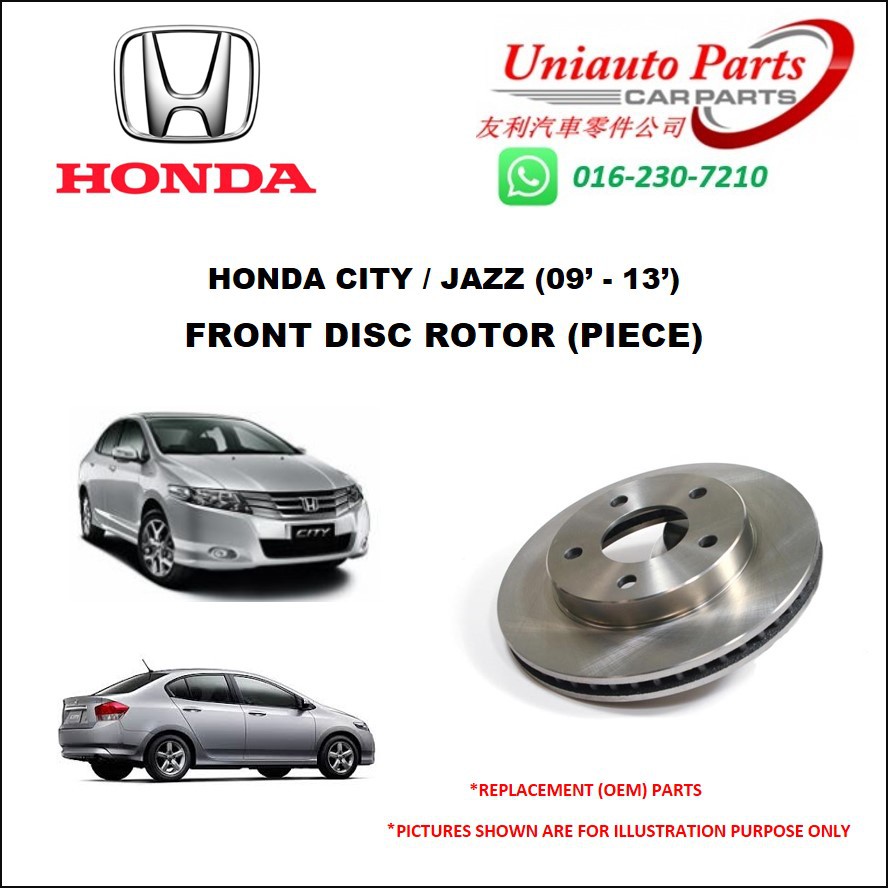 HONDA CITY TM0 GM2 ('09 - '13) FRONT DISC ROTOR (PIECE) | Shopee Malaysia