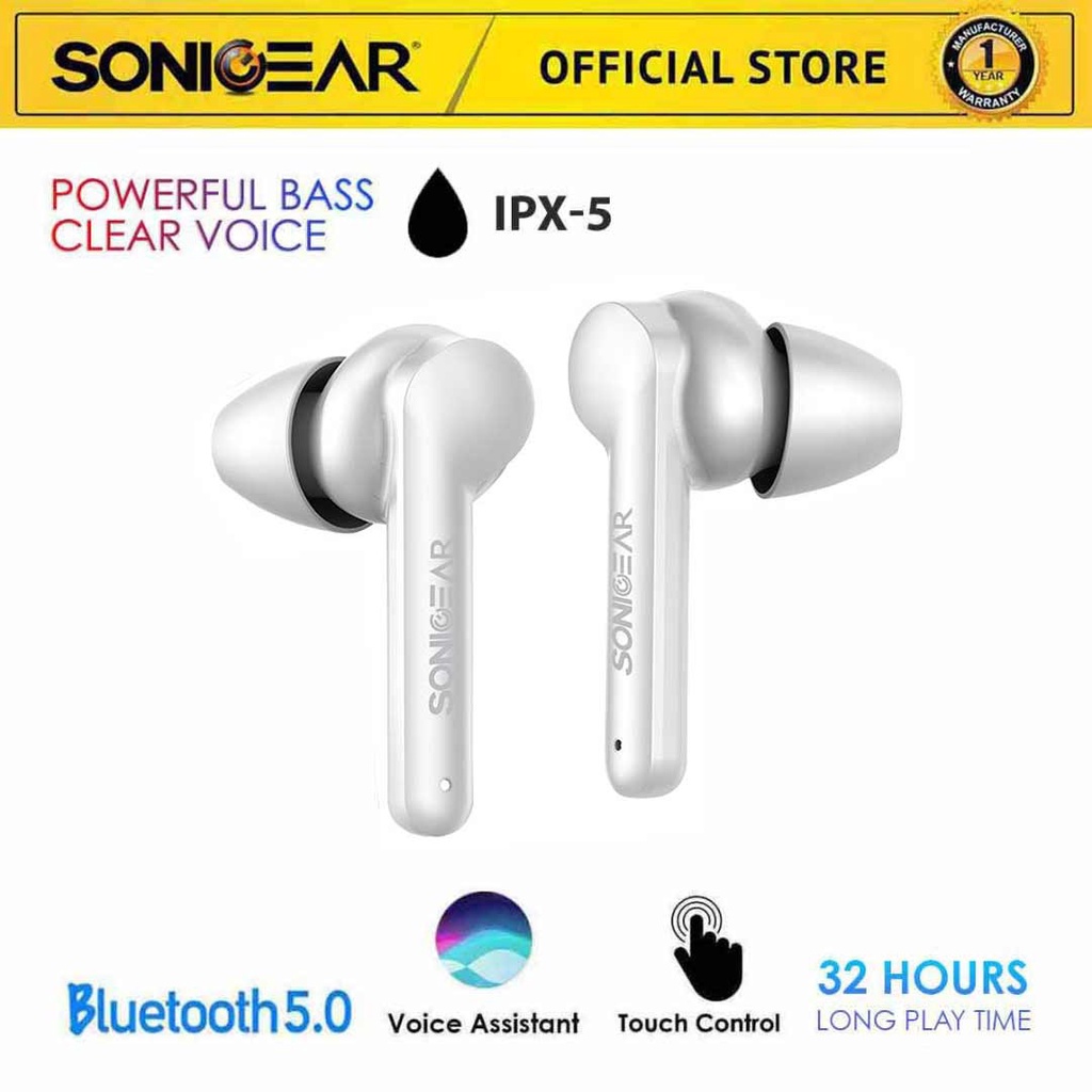 SonicGear TWS Pro Wireless Stereo Earbuds Bluetooth 32 Hours