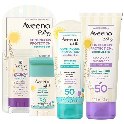 Aveeno Baby Zinc Oxide Mineral Sunscreen Lotion, SPF 50, X