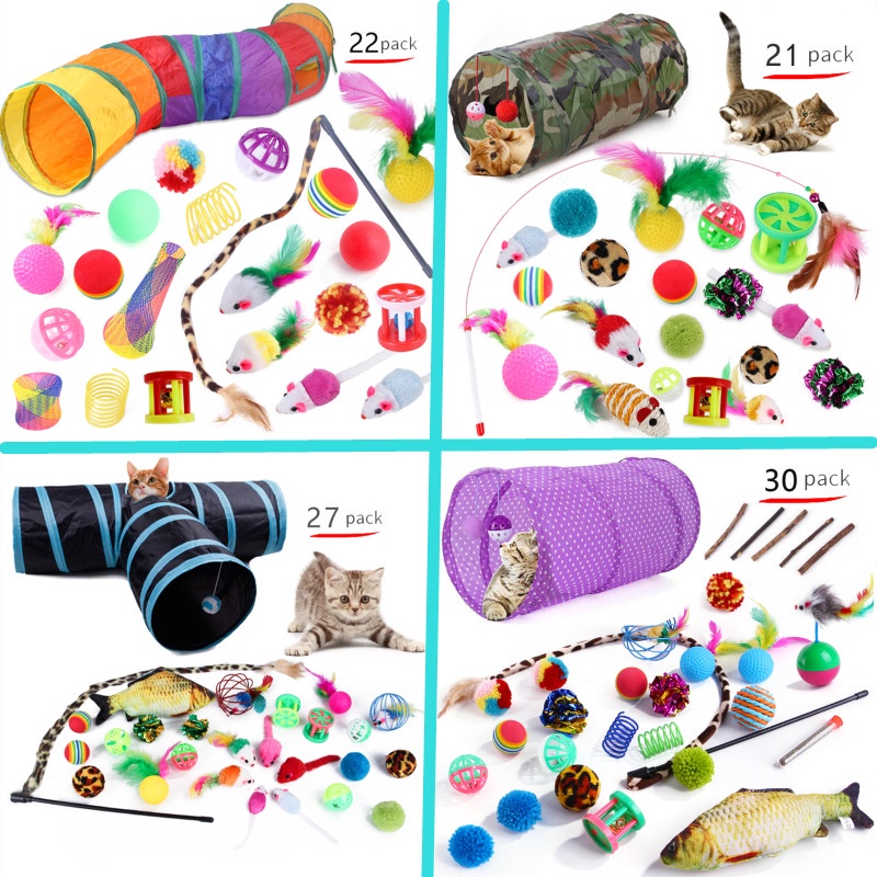 Value Cat Toy SET 30 pieces pet toys cat toy channel funny cat stick