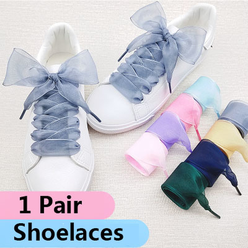 1pair White Rhinestone Shoelaces With Rhinestone Decoration, Fashion Diy  Lace For Sneakers And Athletic Shoes