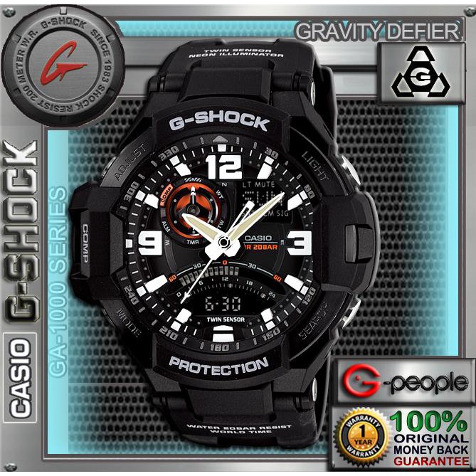 CASIO G SHOCK GA 1000 1ADR GA 1000 1A GA 1000 GRAVITY DEFIER