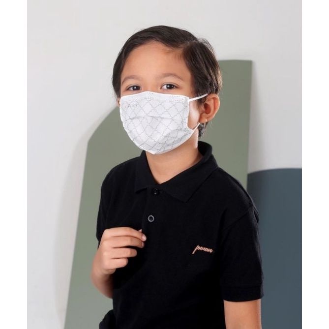 Jovian kids 3ply disposable face mask in white monogram Shopee Malaysia