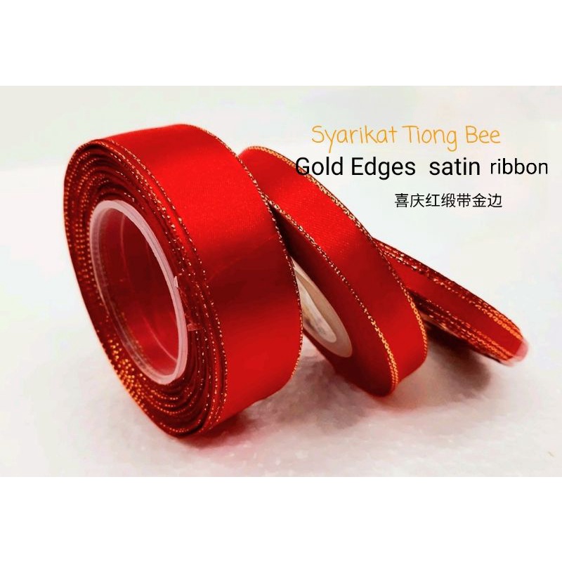 1roll 15yard[现货][Ready Stock]Red Ribbon/red Satin Ribbon/satin ribbon ...