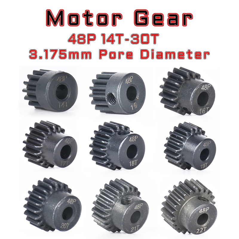 ShareGoo Mod 1 Acciaio Temprato M1 Pignone Set 15T 16T 17T 18T fit 5mm