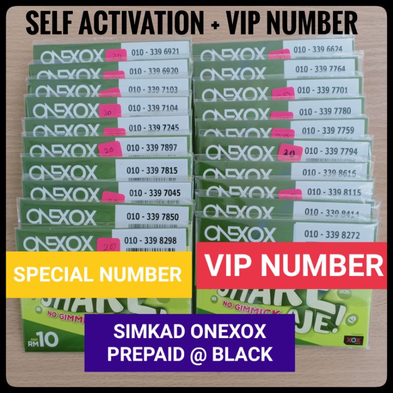 R). Simkad Onexox Special Number + Self Activation | Shopee Malaysia