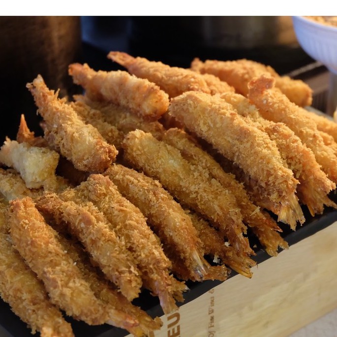 Premium Torpedo Breaded Prawn 48pc. 1Kg Japanese Panko Style Tempura
