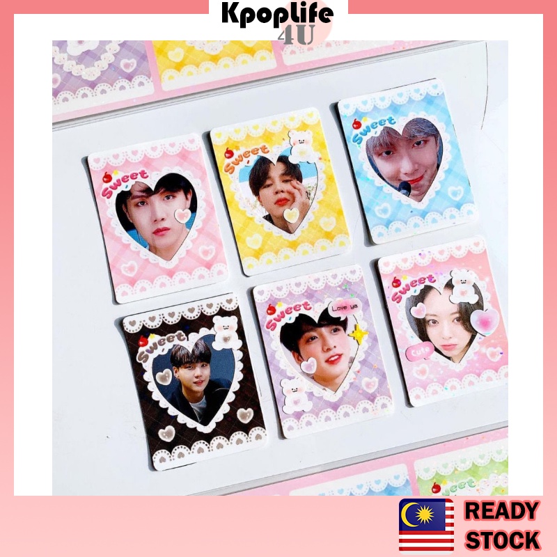 Korean ID Photo Sticker Deco Frame Sticker Journal Photocard ID Frame ...