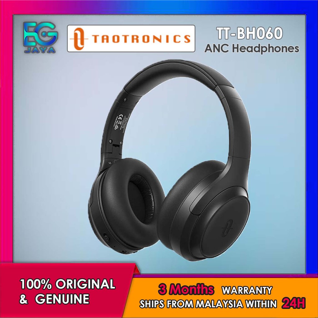 TaoTronics BH060 SoundSurge 60 Active Noise Cancelling Headphones Over ...