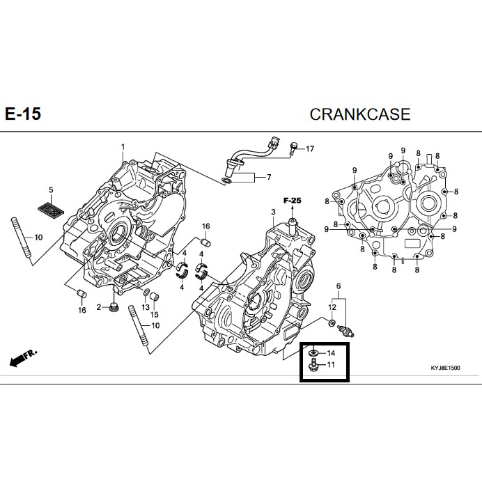 HONDA CBR250 CRF250 DRAIN PLUG 90061KYJ900 AND 9410912000 B09
