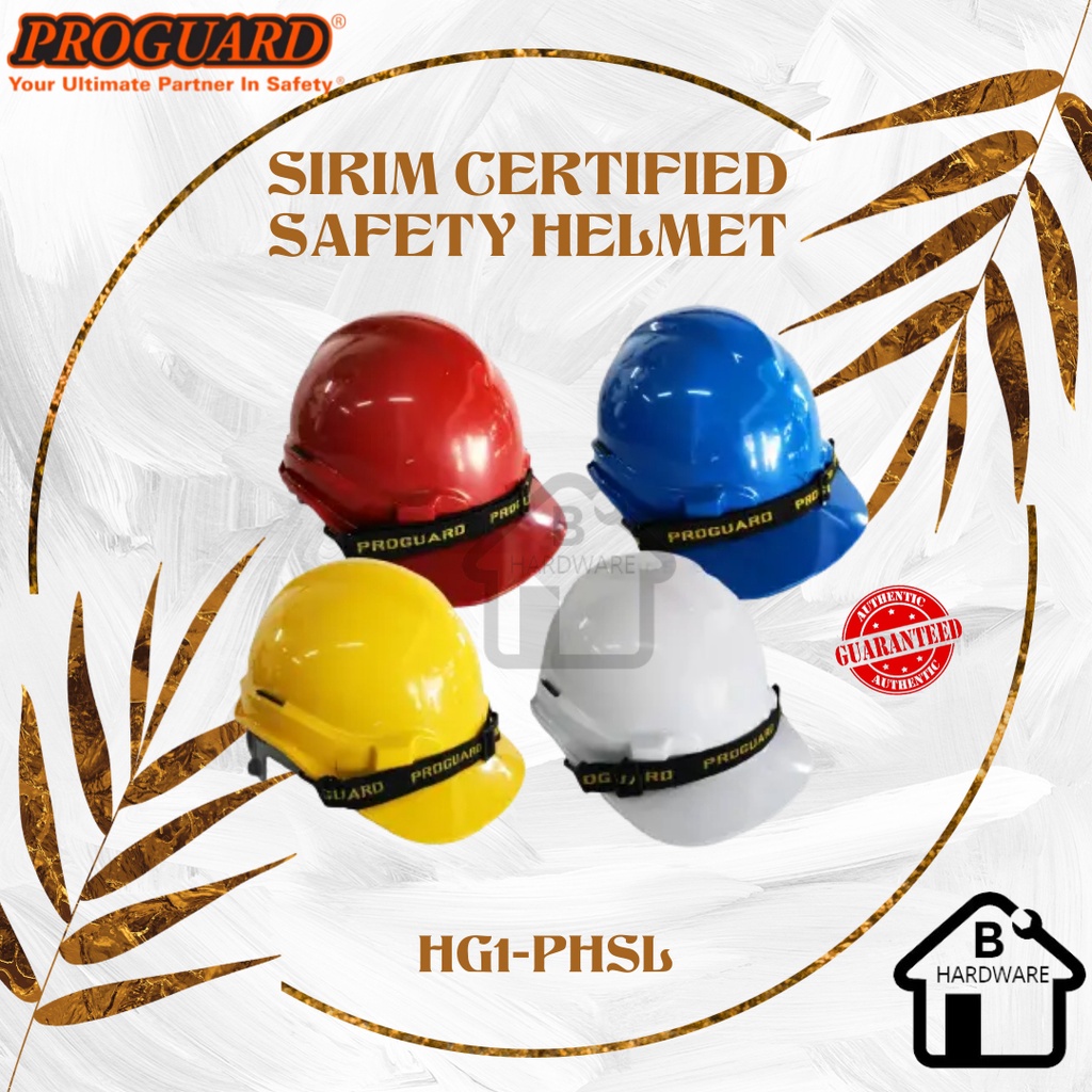 PROGUARD Safety Helmet - SIRIM CERTIFIED - (Yellow/White/Blue/Orange ...