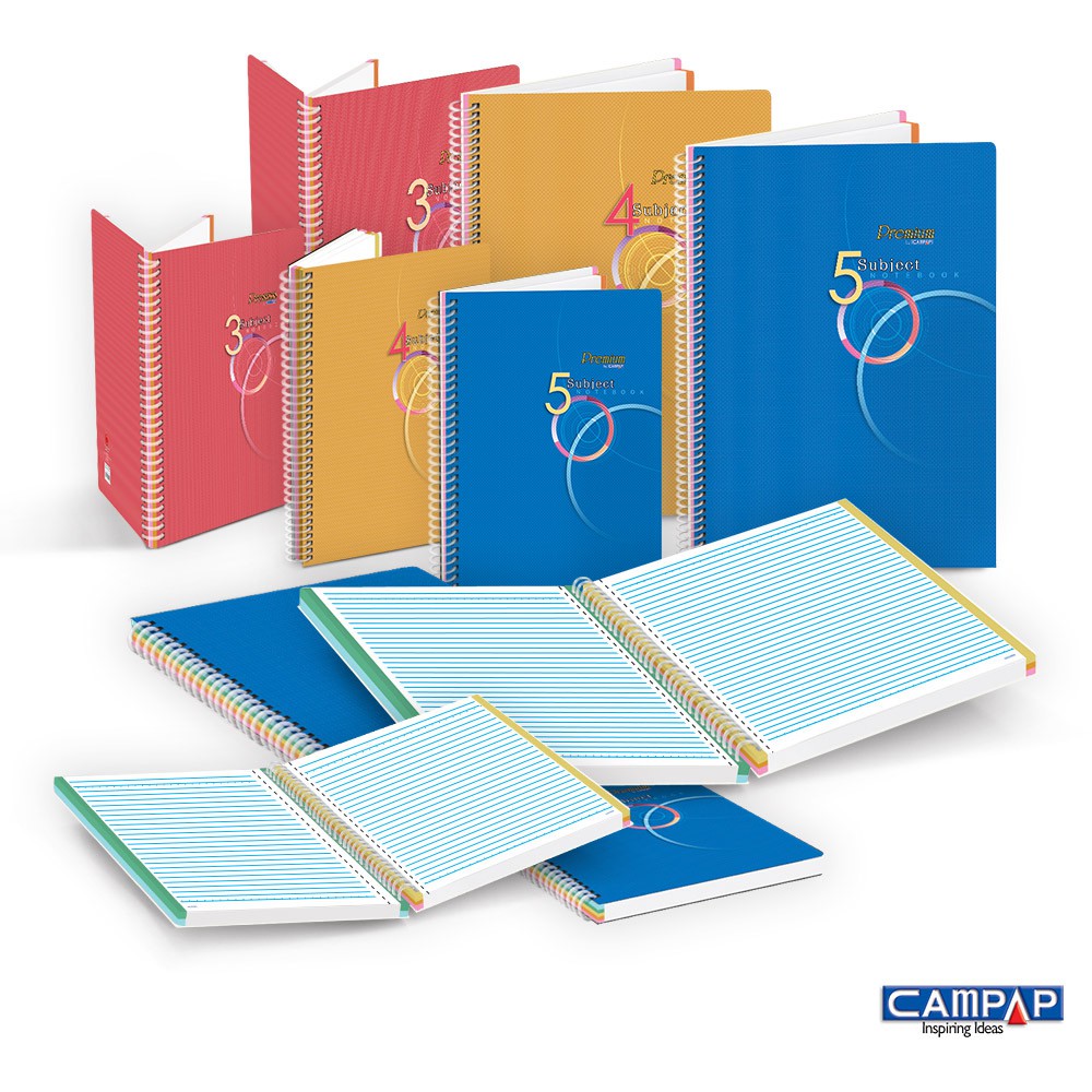 Campap A5 4 /5 Subject Spiral Notebook | Shopee Malaysia
