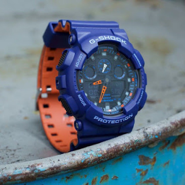 Popular Casio G-Shock Original 100% GA-100L 2A Colored Band