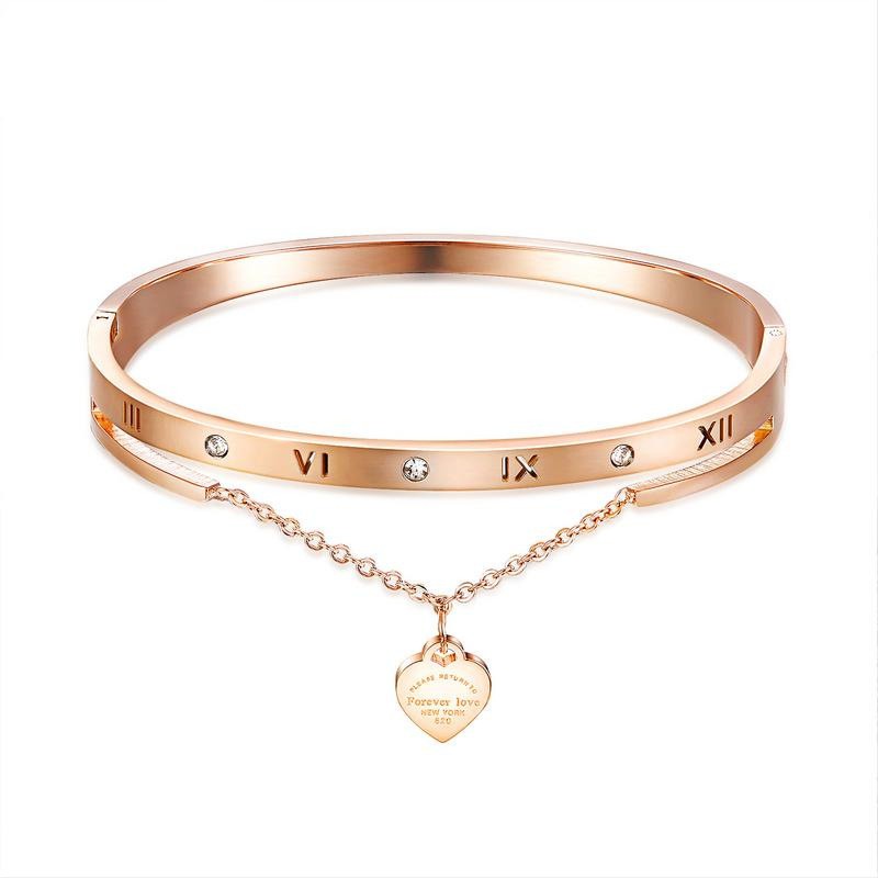 100 Taigang CARTIER LOVE HEART ROMAWI BRACELET FASHION WOMEN