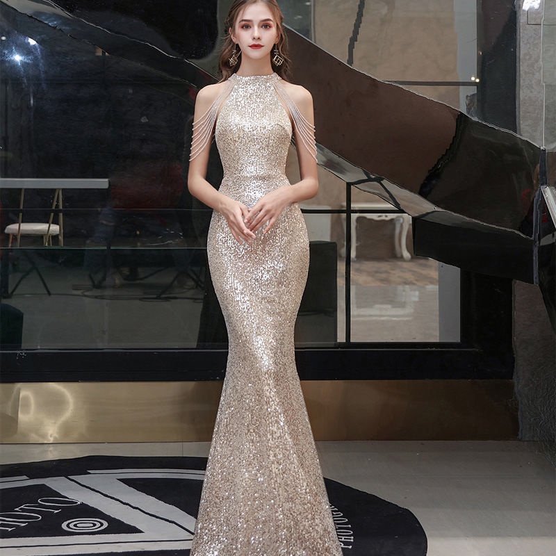 Banquet Evening Dress Skirt New Suspender Chair Short Paragraph
