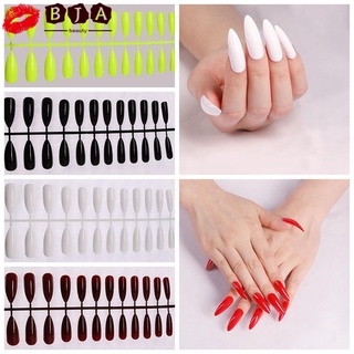  240 Pieces Extra Long Press on Nails Ballerina Coffin False  Nails Solid Color Full Cover Fake Nails Artificial Acrylic Nails for DIY  Nail Salon Women Girls (Aurora Pattern) : Beauty 